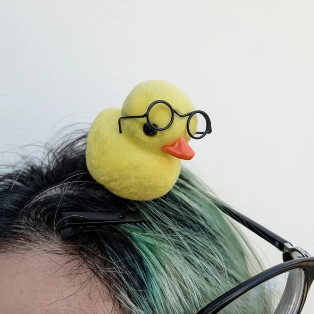 Yellow Duck Puppet Set :New hair pin 72 Krn origami paper 24 Crayons bag new
